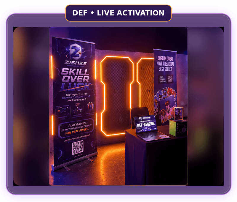 Dubai Esports and Games Festival Zishes activation